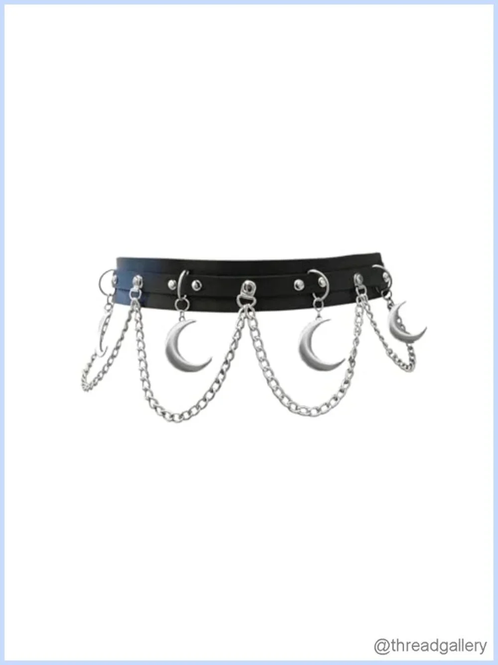 Gothic Moon Waist Chain Belt Adjustable Goth Rave Witch Accessory